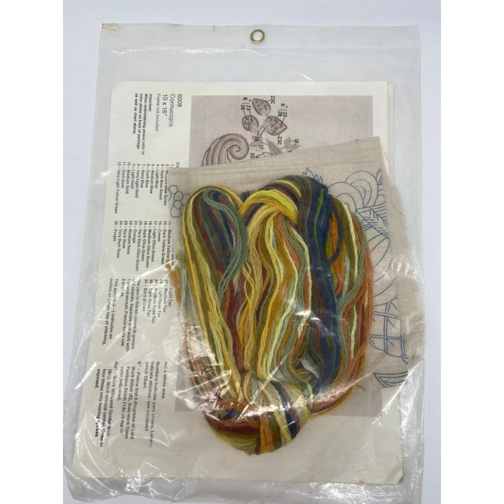Vintage NEW Pauline Denham Crewel Embroidery Kit Sealed 10x16 Wool Belgian Linen